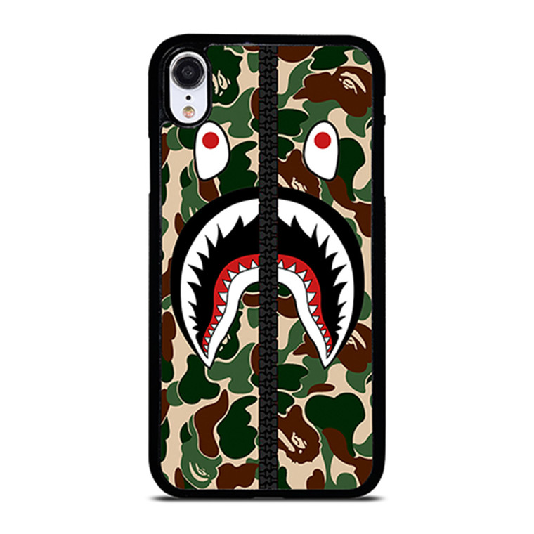 BAPE SHARK CAMO ZIP iPhone XR Case Cover