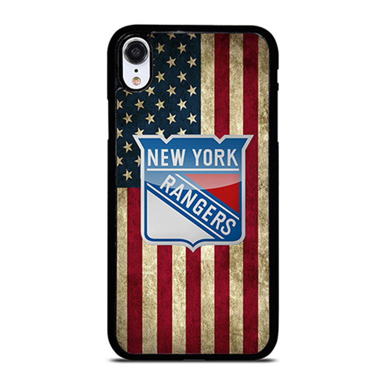 NEW YORK RANGERS NHL AMERICAN FLAG iPhone XR Case Cover