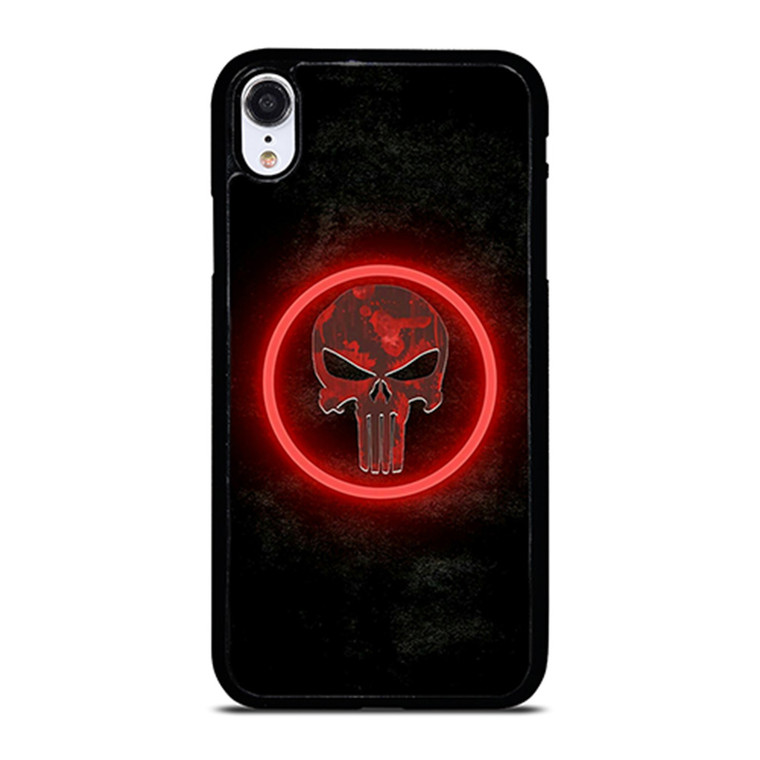 THE PUNISHER SKULL RED GLOW iPhone XR Case Cover