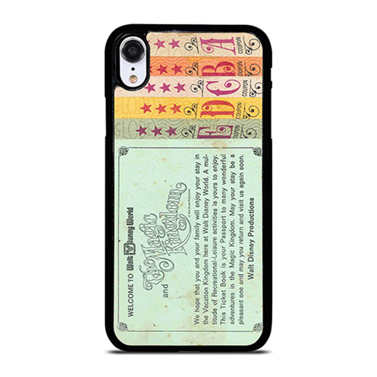 WORLD DISNEY TICKET BOOK iPhone XR Case Cover