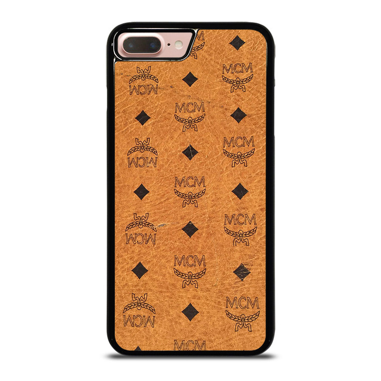 MCM WORLD WIDE BROWN LEATHER iPhone 8 Plus Case Cover