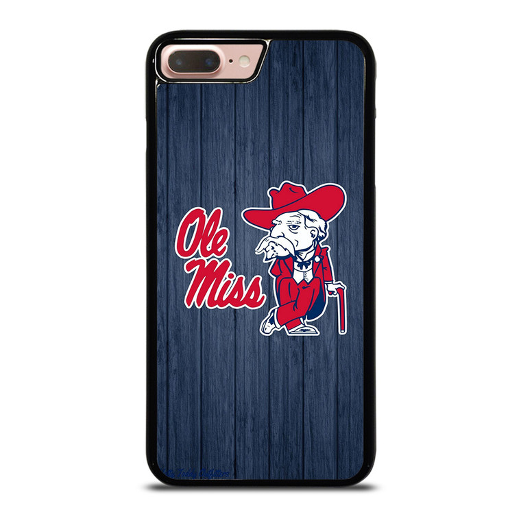 OLE MISS WOODEN LOGO iPhone 8 Plus Case Cover