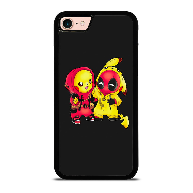 PIKACHU POKEMON AND DEADPOOL iPhone 8 Case Cover