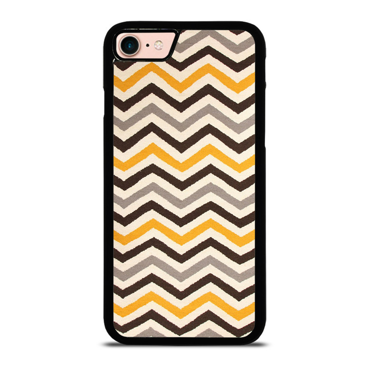 YELLOW BROWN CHEVRON PATTERN iPhone 8 Case Cover