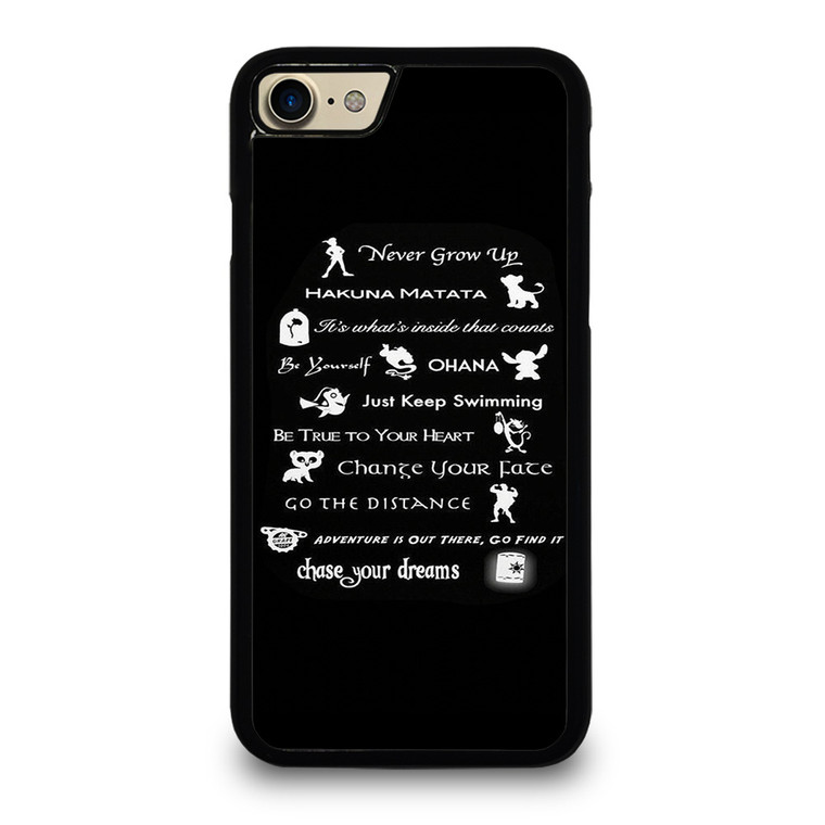 DISNEY LESSONS BLACK iPhone 7 Case Cover