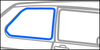 Golf 2/GTI 2 Coupe - Rear Quarter Window Seal RH Passengers