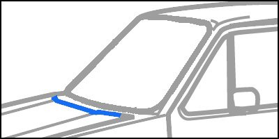 Golf 2 / GTI 2 - Rain Tray To Hood Seal