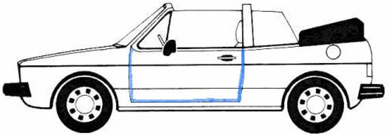 Cabriolet - MK1 Rabbit/Golf Convertible Door Seal - Driver