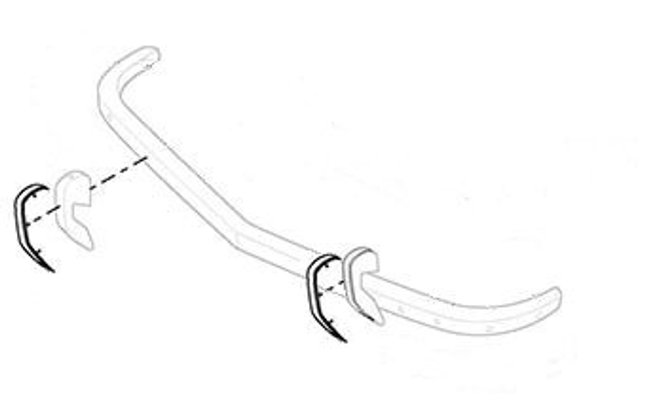 Datsun 240Z/260Z - Front Bumper Guard Over-Rider Strip Kit 69-72 Datsun 240Z/260Z - Front Bumper Guard Over-Rider Strip Kit 69-72