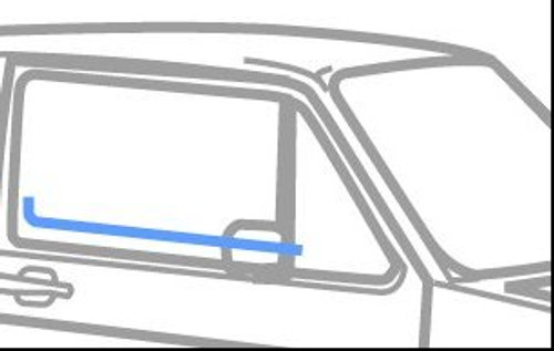 Caddy Pick Up - INNER Passenger Roll-Up Window Scraper  Door