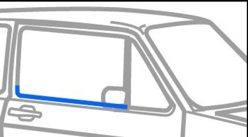 Caddy/Rabbit Pick Up - Outer Window Scraper RH (Passenger)