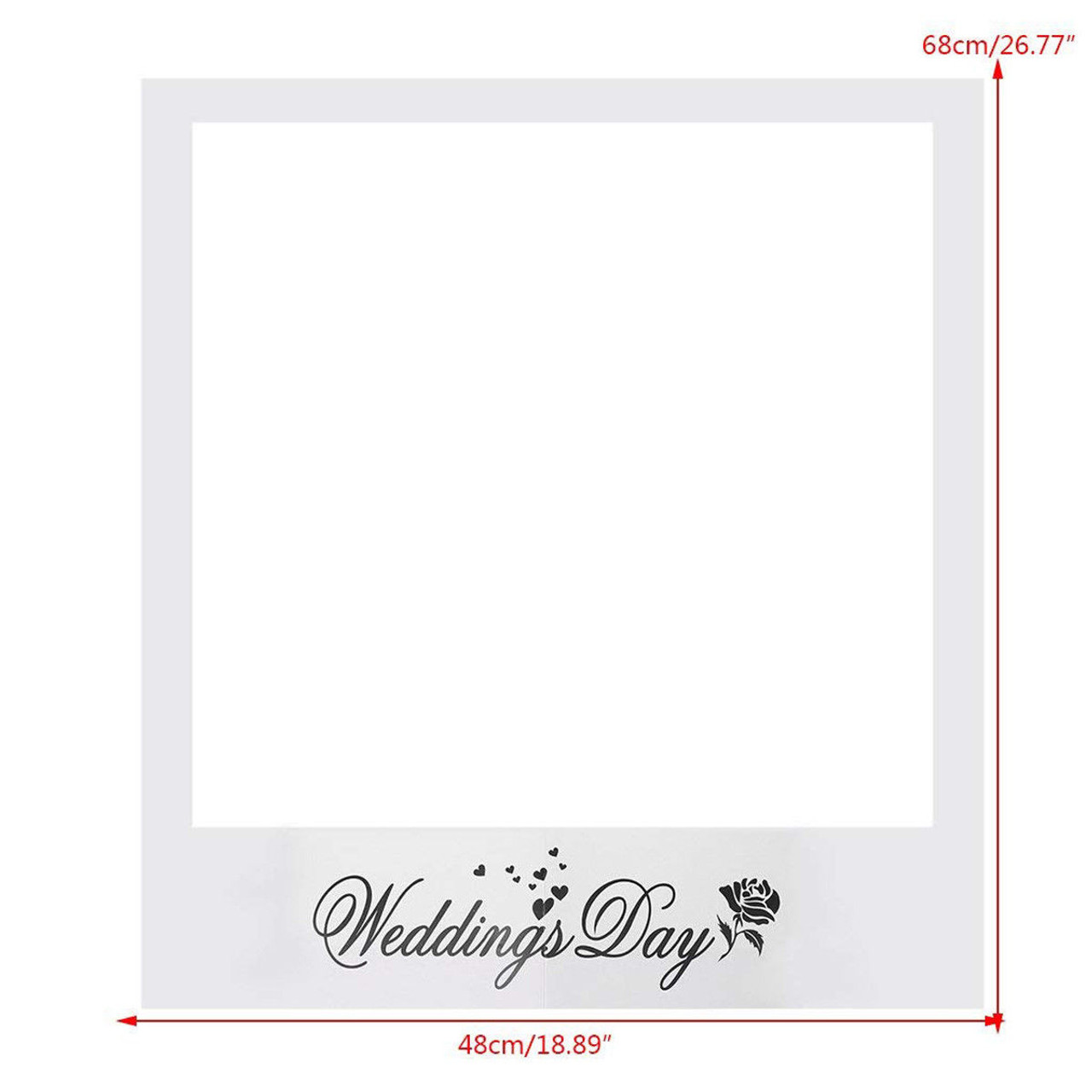 Wedding Day Photo Booth Large Cardboard Selfie Photo Frame - Event ...