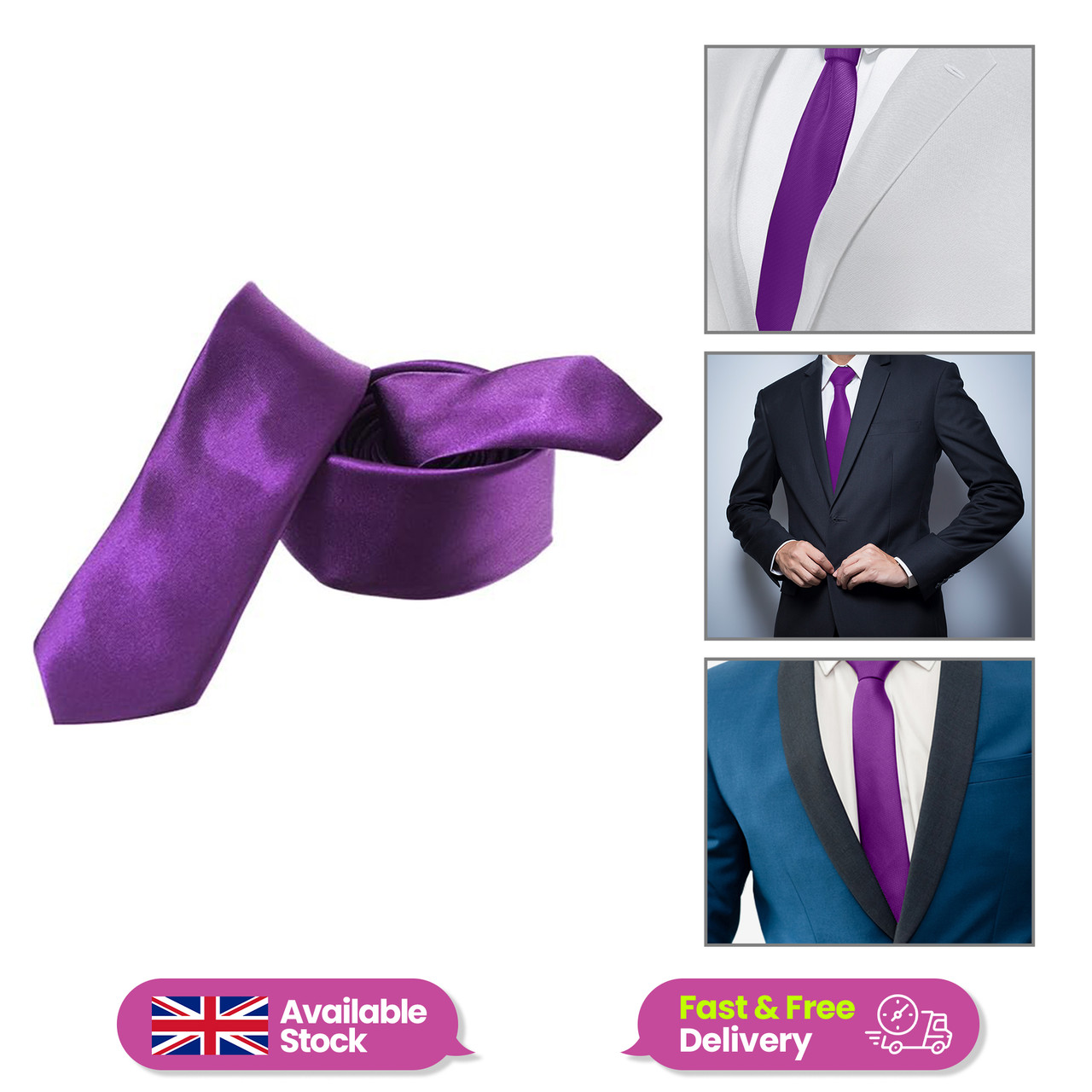 purple ties asda
