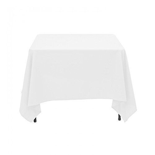 Square Polyester Tablecloth - White