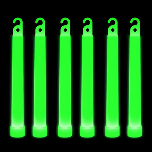 6" Premium Neon Glow Sticks (Pack of 25) - Green