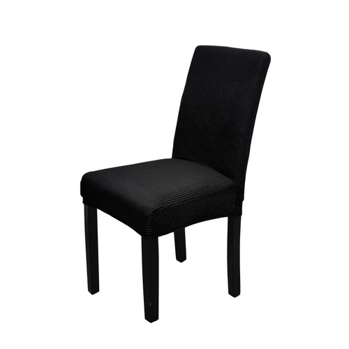 Short Spandex Textured Chair Cover - Black