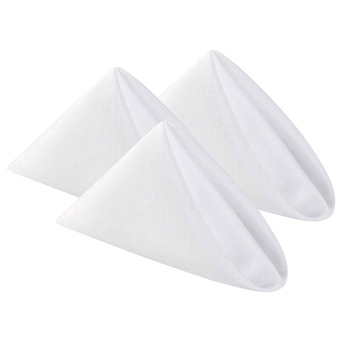 20" Polyester Table Napkin - White