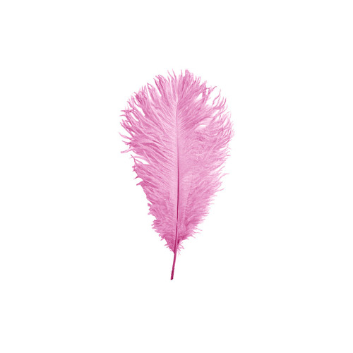 35-40cm Loose Ostrich Feathers, 5pcs - Baby Pink