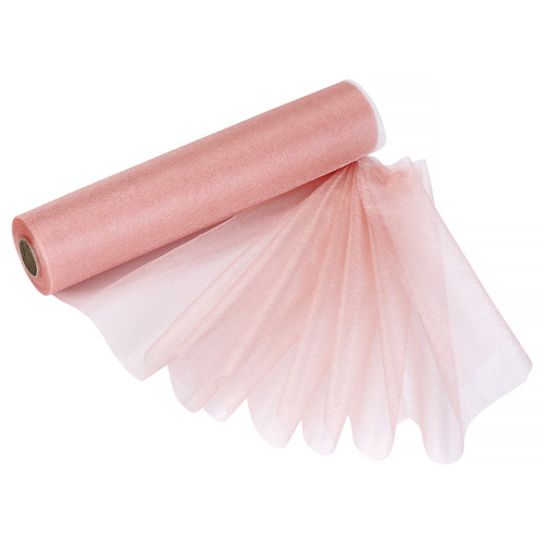 25m x 29cm Organza Sheer Roll - Peach