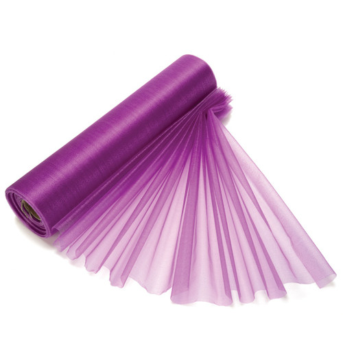 25m x 29cm Organza Sheer Roll - Purple