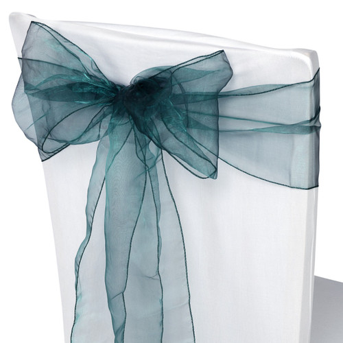 TURQUOISE ORGANZA SASHES Wider Chair Cover Fuller Bow Wedding Tie Anniversary UK 
