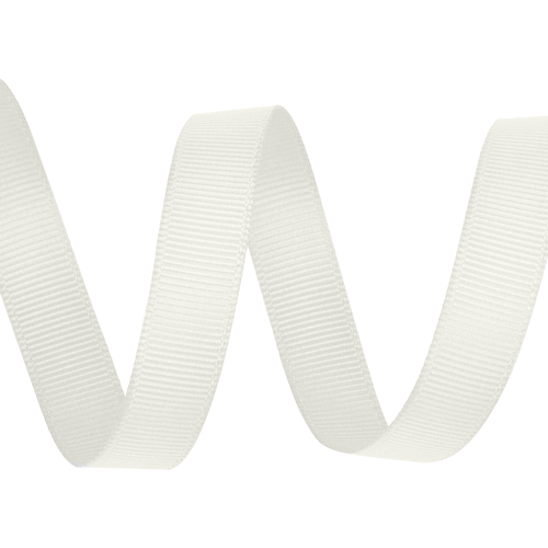 10mm x 25m Double Sided Grosgrain Ribbon - Ivory