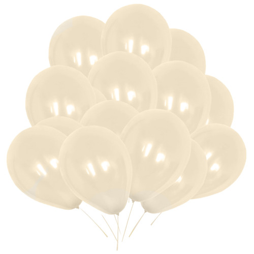 10" Helium-Quality Latex Plain Balloons - Ivory