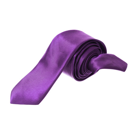 purple satin tie