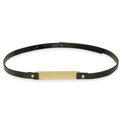 OBI Band Belt - 10mm - Black with Gold Buckle