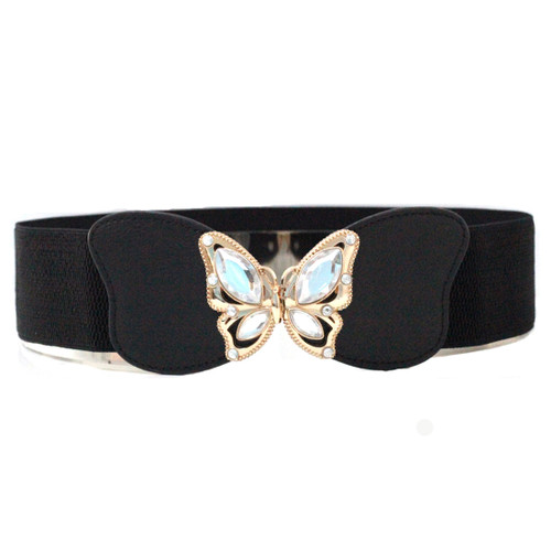 Butterfly Buckle Belt - Black