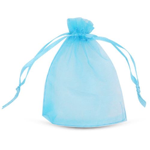 Organza Bags - 7cm x 9cm - 100pcs - Turquoise Blue