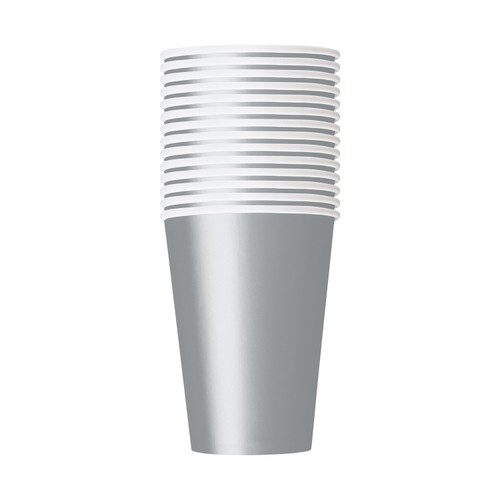 Silver 9oz Paper Cups (Pack of 14)