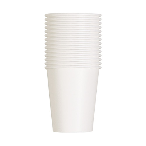 White 9oz Paper Cups (Pack of 14)