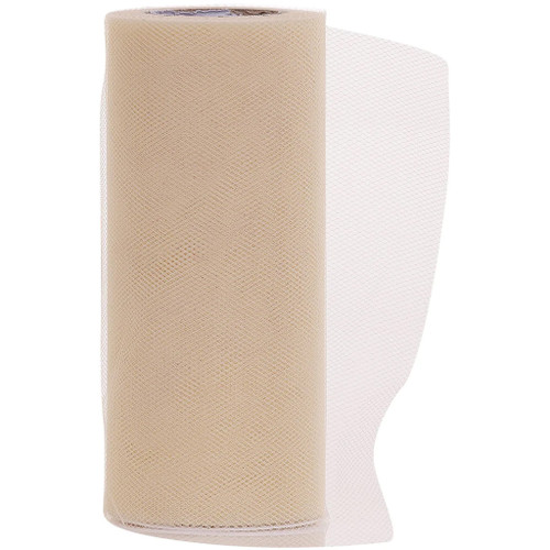 6" Tulle Fabric Roll - Ivory (25 yards)