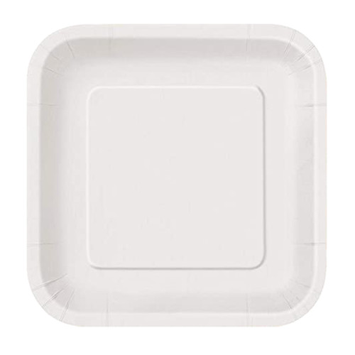 White - Square 7" Dessert Plates (Pack of 16)