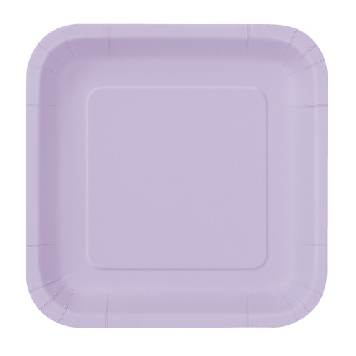 Lavender - Square 9" Dinner Plates (Pack of 14)