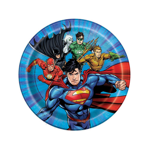 Justice League 7" Party Tableware Plates (Pack of 8)