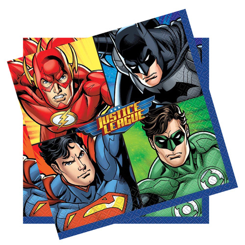 Justice League Party Tableware Napkins (Pack of 16 )