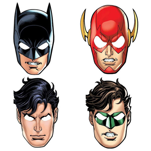 Justice League Party Masks (Pack of 8)