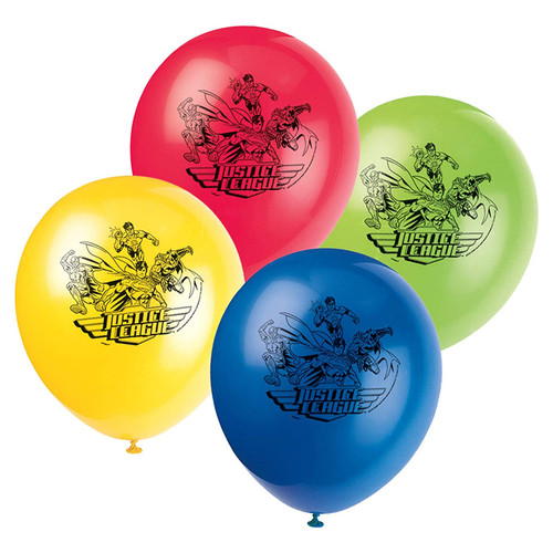 Justice League 12" Party Balloons (Pack of 8)