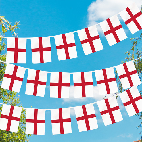 England Flag Bunting - 25 - 10m