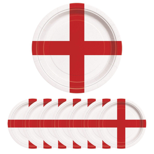 England Flag Party Plates - 10pcs