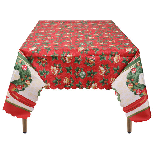 Christmas Polyester Tablecloth - Wreath