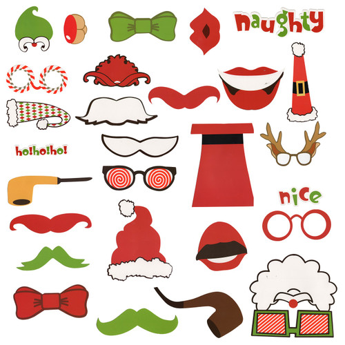 Merry Christmas Selfie Photo Booth Props - 26pcs
