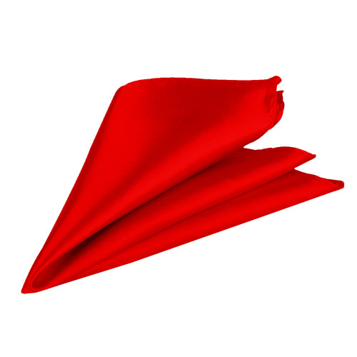 Men's Italian Pocket Square Handkerchief - Red