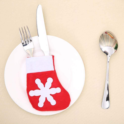 Christmas Stocking Cutlery Holder - 4pcs