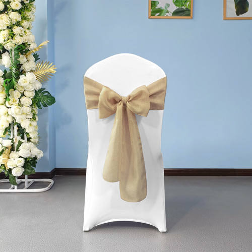 Hessian Sashes - Beige - Pack of 10