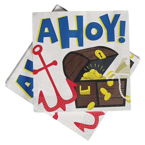 Pirate Themed Napkins (Pack of 16)