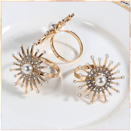 Diamante Flower Napkin Ring