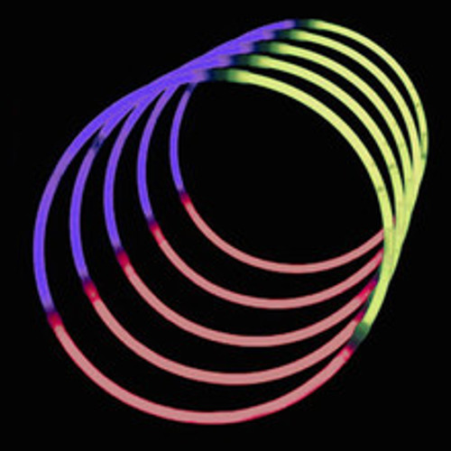 22" Premium Neon Glow Stick Necklaces - Tri-Colour (Pink, Yellow & Purple)